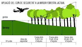 Aplicación del CONO de SEGURIDAD a la masa forestal existente en la Pineda del Prat
