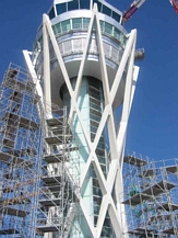 Nova torre de control de l'aeroport del Prat en construcció