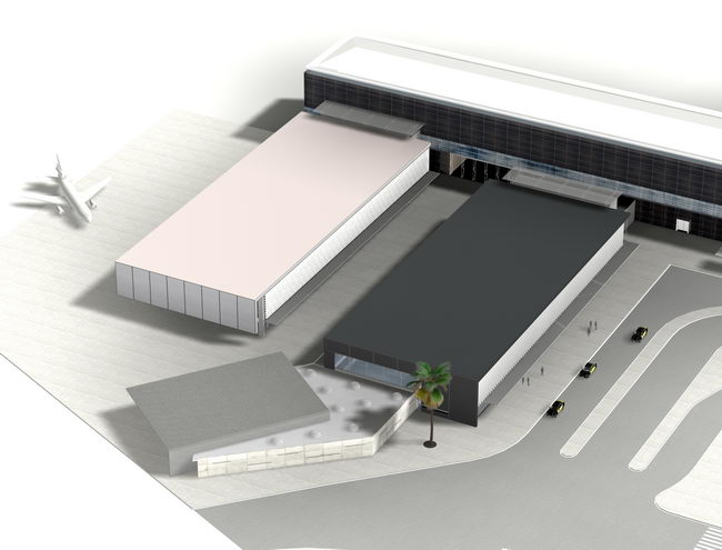 Infografía de la ampliación de la terminal C del aeropuerto del Prat (AENA)