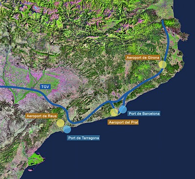Conexión de los aeropuertos catalanes con tren de alta velocidad