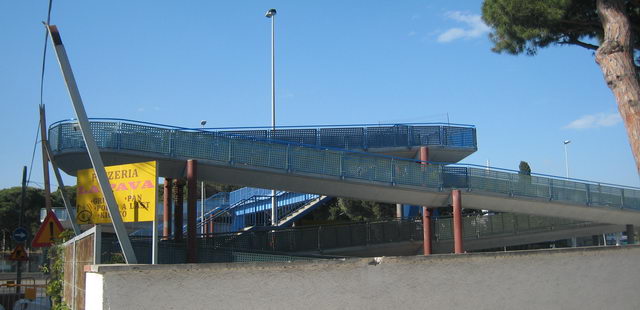 Imagen de las obras de mejora del puente de la Pava de Gavà Mar (26 de Mayo de 2009)