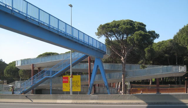 Imagen de las obras de mejora del puente de la Pava de Gavà Mar (26 de Mayo de 2009)