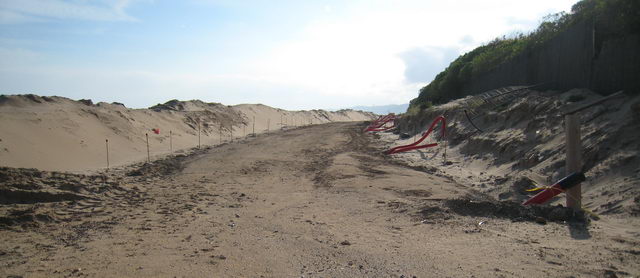 Estat de les obres de construcció del nou tram de passeig marítim de Gavà Mar (14 de Juny de 2008)