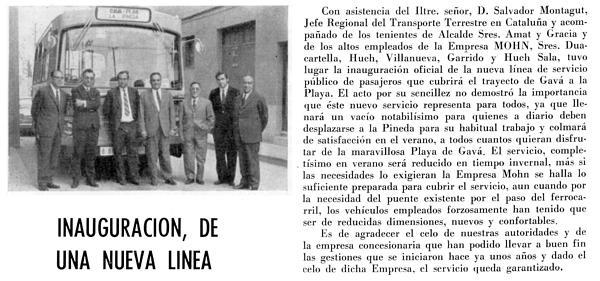 (Abril 1971) Inauguració autobús a Gavà Mar (Gràcies a Josep Campmany)
