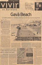 Gavà Beach (Noticia de La Vanguardia) 26/7/1997