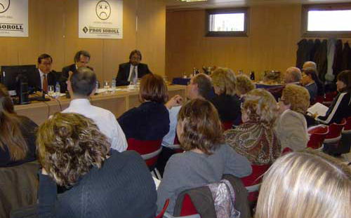 Assistncia de l'Associaci de vens de Gav Mar a la 1a Jornada sobre l'impacte aeri celebrada a Barcelona (22 de Gener de 2009)